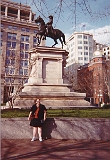 Christina In Front Of Statue 2